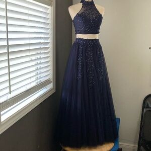 2 piece navy blue dress. Size 3